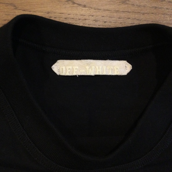 Off-White Long Sleeve Brushed Diagonal Tee Shirt L - Picture 5 of 8